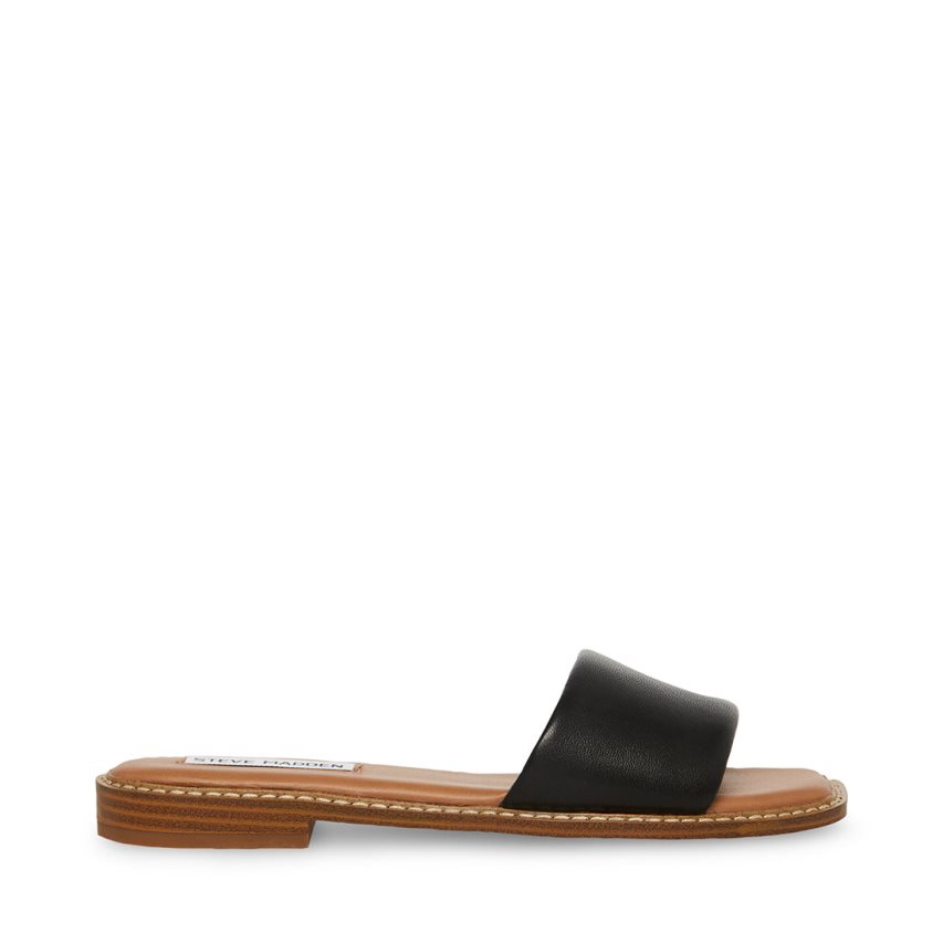 Sandalias de Diapositivas Steve Madden ra Cuero Mujer Negras | ES IV180E